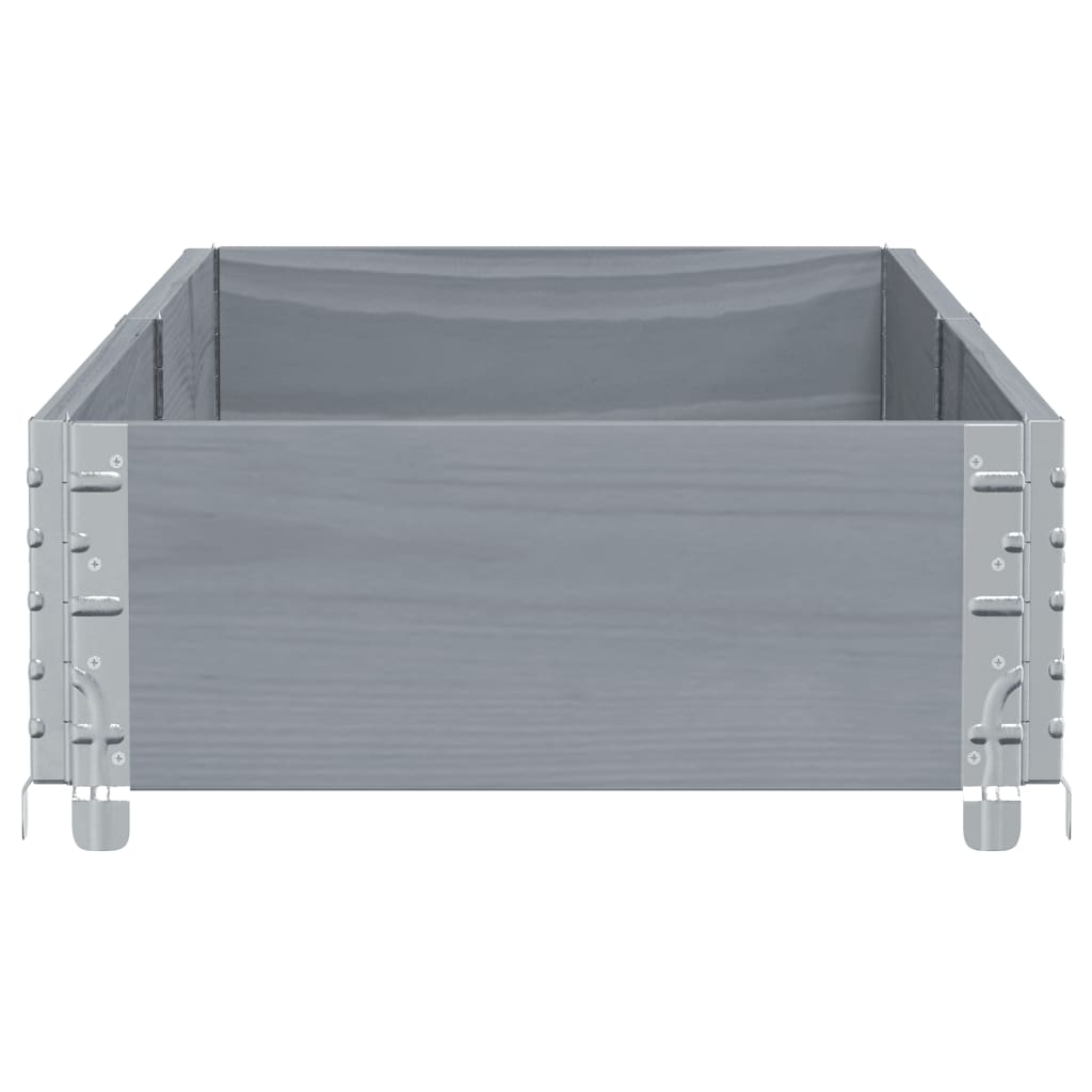 vidaXL Garden Planter Grey 150x50 cm Solid Wood Pine 4