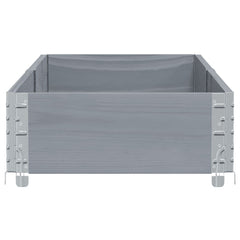 vidaXL Garden Planter Grey 150x50 cm Solid Wood Pine 4