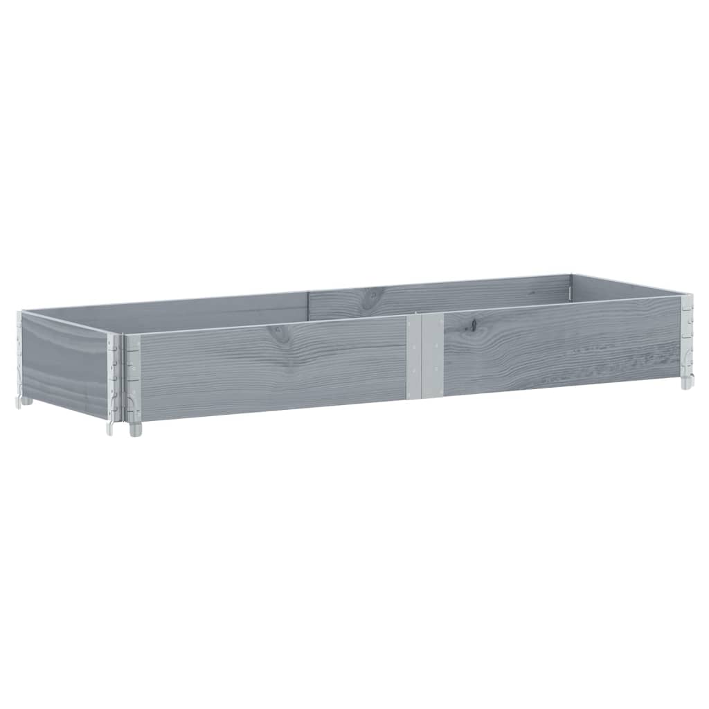 vidaXL Garden Planter Grey 150x50 cm Solid Wood Pine 5