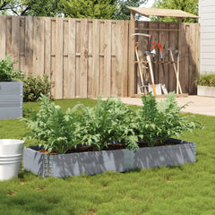 vidaXL Garden Planter Grey 150x50 cm Solid Wood Pine 1
