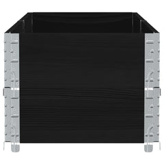 vidaXL Garden Planter Black 150x50 cm Solid Wood Pine 4