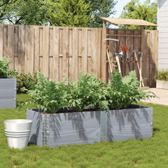 Garden Planter 80x60 cm Solid Wood Pine Height 41 cm Grey 150 cm 50 cm