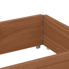 Garden Planter Brown 80x60 cm Solid Wood Pine Height 41 cm Dark Brown 150 cm 50 cm