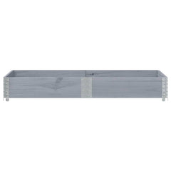 vidaXL Garden Planter Grey 150x100 cm Solid Wood Pine 3