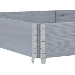 vidaXL Garden Planter Grey 150x100 cm Solid Wood Pine 5