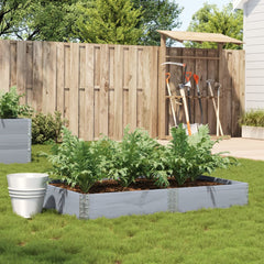 vidaXL Garden Planter Grey 150x100 cm Solid Wood Pine 1