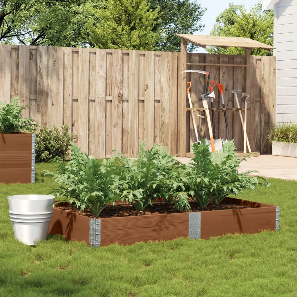 vidaXL Garden Planter Brown 150x100 cm Solid Wood Pine 1