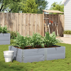 Garden Planter 80x60 cm Solid Wood Pine Height 41 cm Grey 150 cm 100 cm