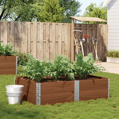 Garden Planter Brown 80x60 cm Solid Wood Pine Height 41 cm Dark Brown 150 cm 100 cm