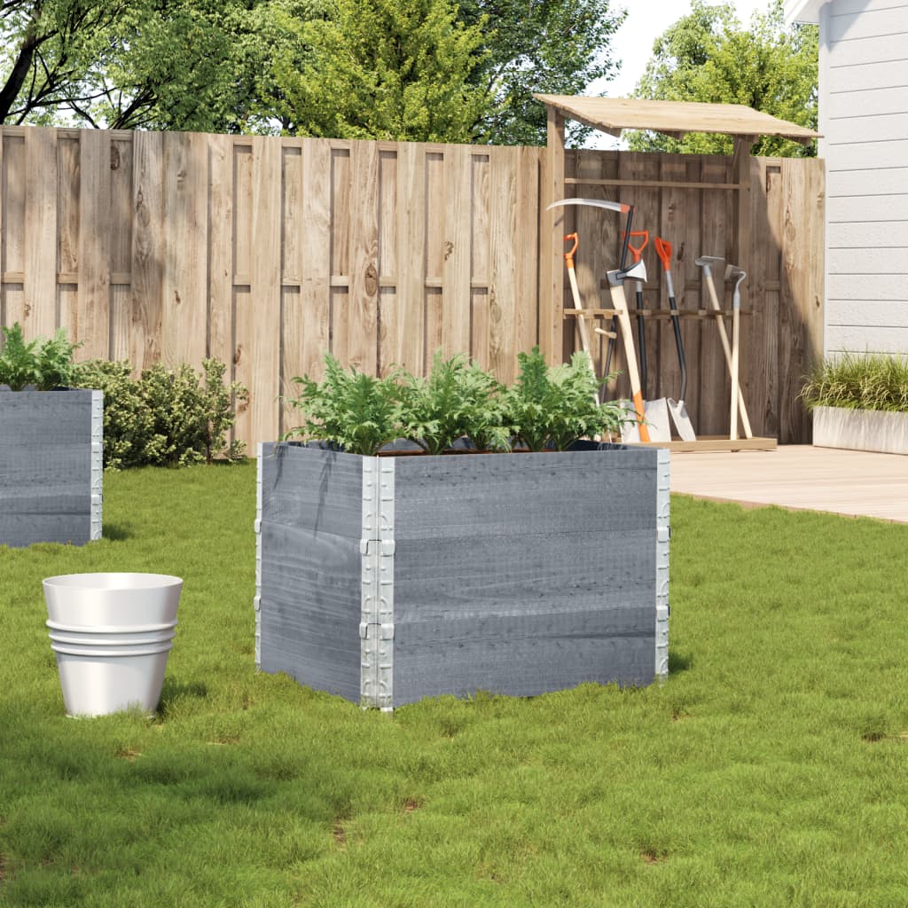 Garden Planter 80x60 cm Solid Wood Pine Height 60.5 cm Grey 80 cm 60 cm