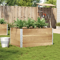 Garden Planter 80x60 cm Solid Wood Pine Height 60.5 cm Natural 120 cm 80 cm