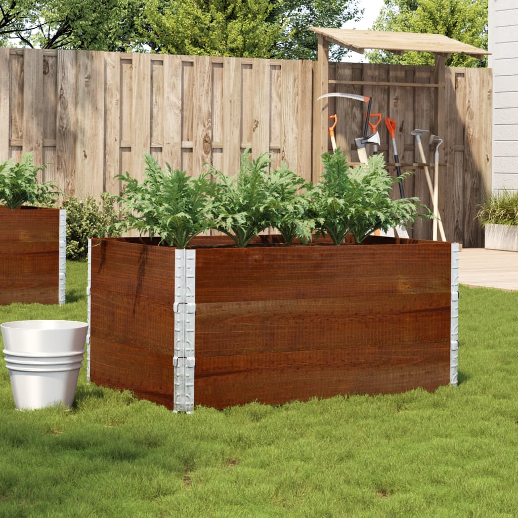 Garden Planter Brown 80x60 cm Solid Wood Pine Height 60.5 cm Dark Brown 120 cm 80 cm