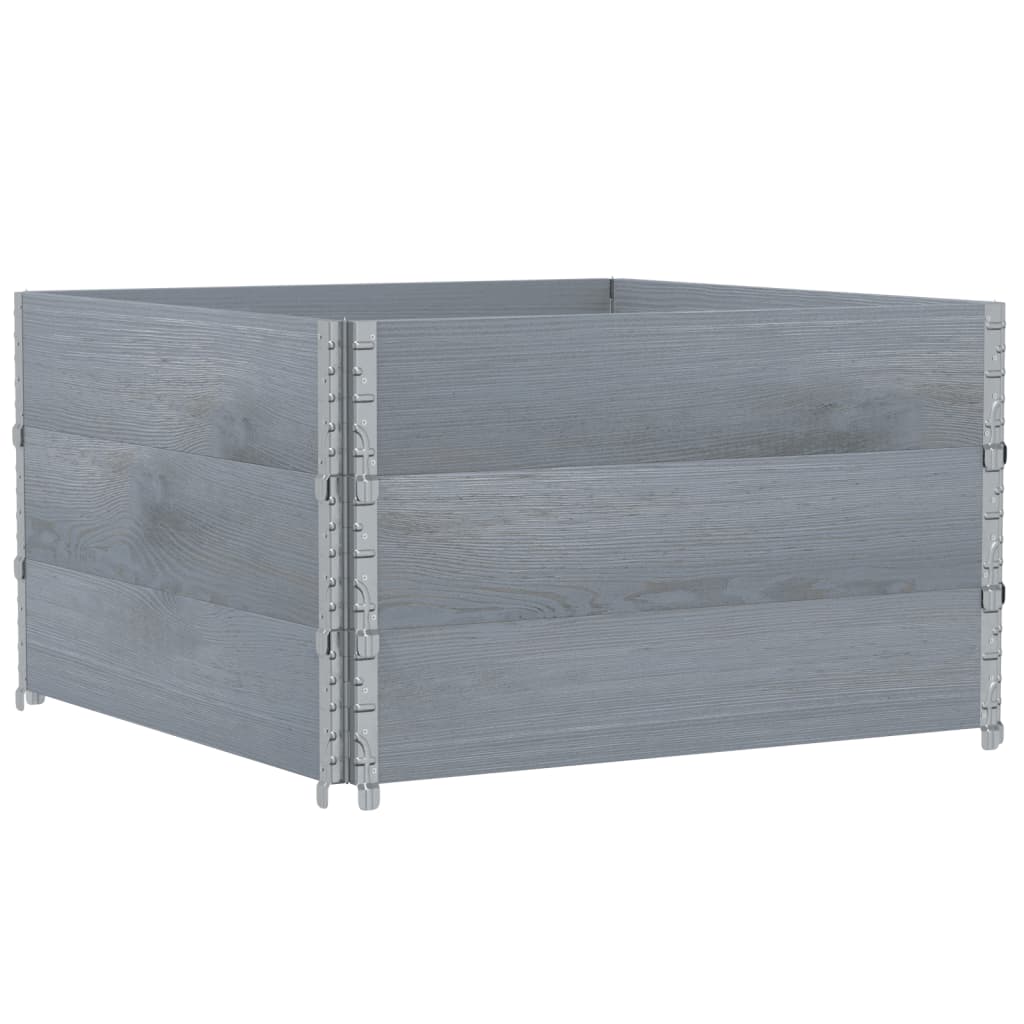 Garden Planter 80x60 cm Solid Wood Pine Height 60.5 cm Grey 100 cm 100 cm