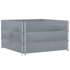 Garden Planter 80x60 cm Solid Wood Pine Height 60.5 cm Grey 100 cm 100 cm
