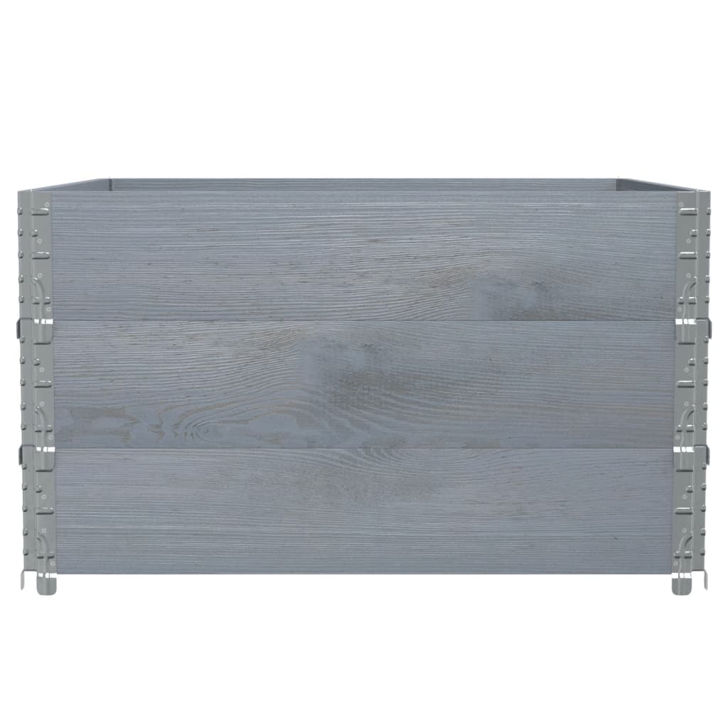 Garden Planter 80x60 cm Solid Wood Pine Height 60.5 cm Grey 100 cm 100 cm