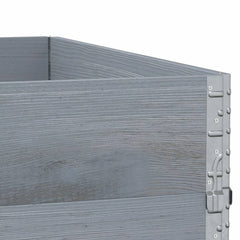Garden Planter 80x60 cm Solid Wood Pine Height 60.5 cm Grey 100 cm 100 cm