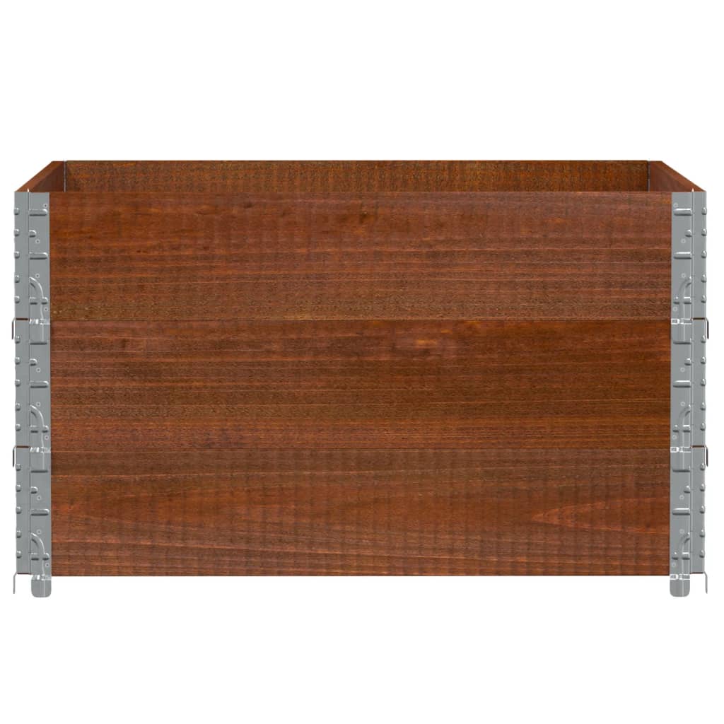 Garden Planter Brown 80x60 cm Solid Wood Pine Height 60.5 cm Dark Brown 100 cm 100 cm