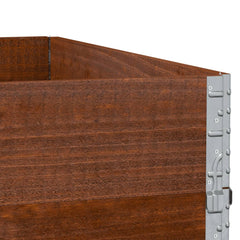 Garden Planter Brown 80x60 cm Solid Wood Pine Height 60.5 cm Dark Brown 100 cm 100 cm