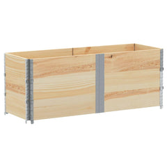 Garden Planter 80x60 cm Solid Wood Pine Height 60.5 cm Natural 150 cm 50 cm