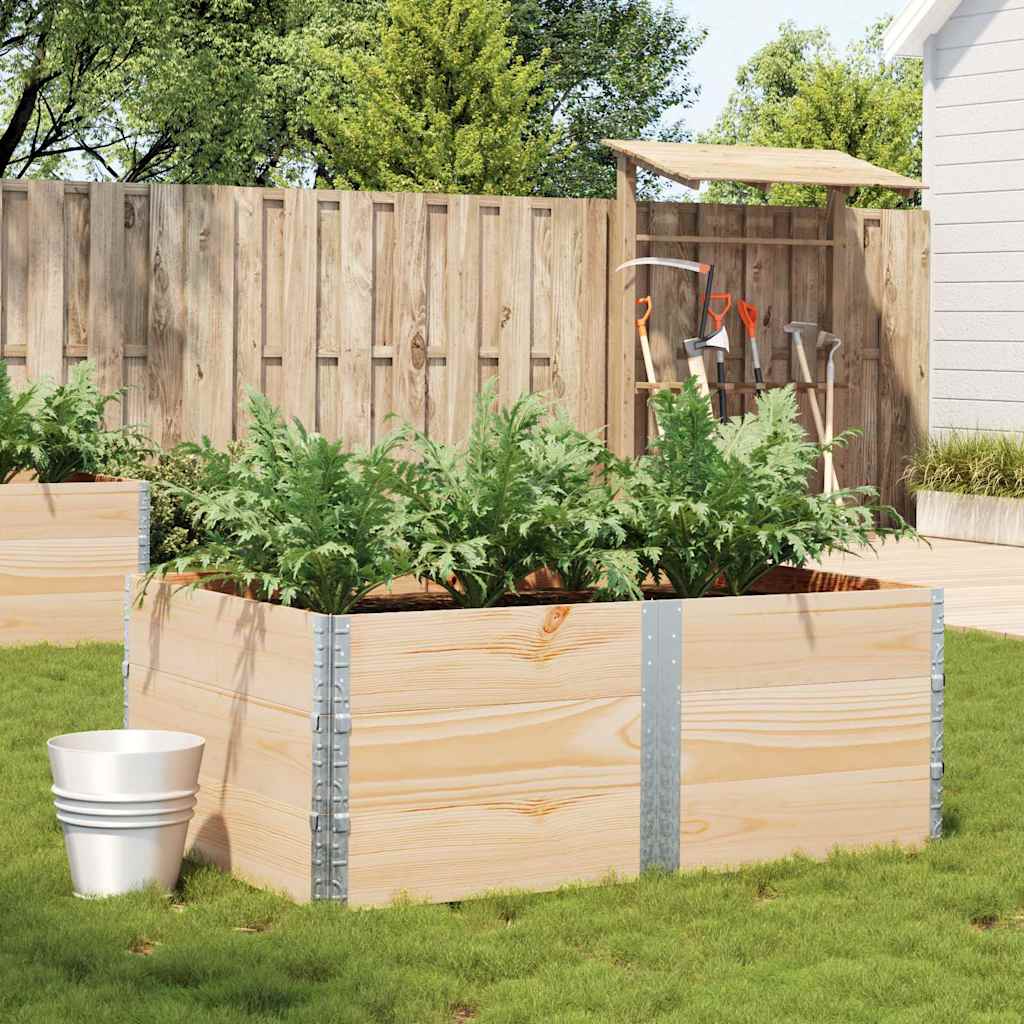 Garden Planter 80x60 cm Solid Wood Pine Height 60.5 cm Natural 150 cm 100 cm
