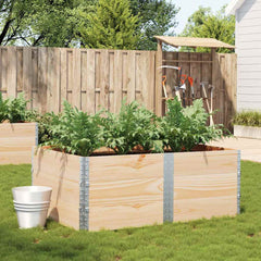 Garden Planter 80x60 cm Solid Wood Pine Height 60.5 cm Natural 150 cm 100 cm