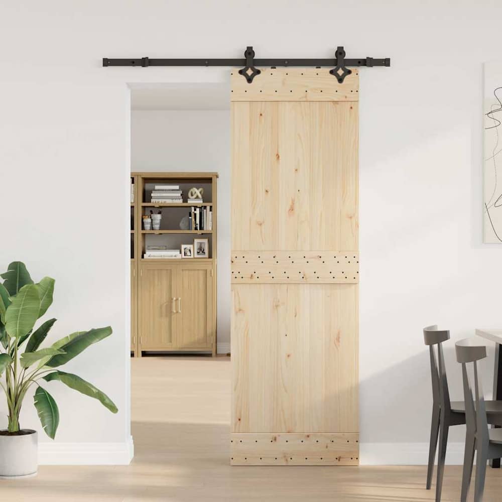 Sliding Door Hardware Kit Steel Black 152.5 cm 1