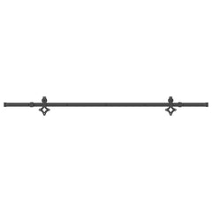 vidaXL Sliding Door Hardware Kit 213,5 cm Steel Black 4