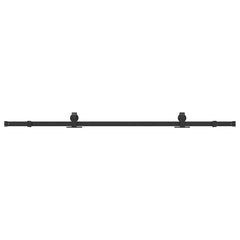 vidaXL Sliding Door Hardware Kit 200 cm Steel Black 2