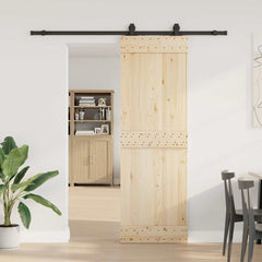 vidaXL Sliding Door Hardware Kit 200 cm Steel Black 3
