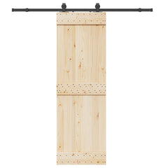 vidaXL Sliding Door Hardware Kit 200 cm Steel Black 1