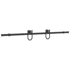 vidaXL Sliding Door Hardware Kit 183 cm Steel Black 4