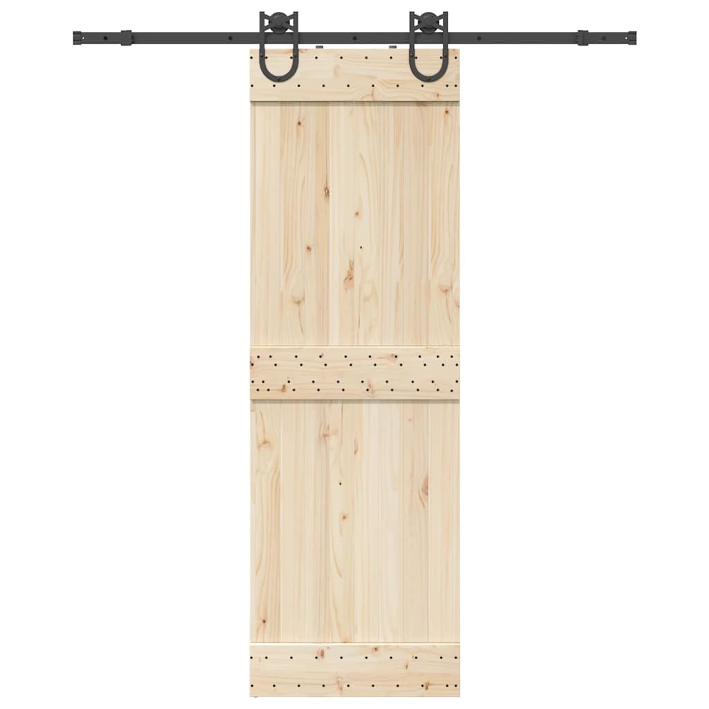 vidaXL Sliding Door Hardware Kit 183 cm Steel Black 1