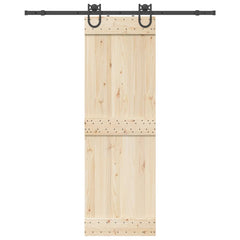 vidaXL Sliding Door Hardware Kit 183 cm Steel Black 1
