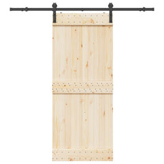 vidaXL Sliding Door Hardware Kit 183 cm Steel Black 1