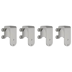 vidaXL Barn Door Bypass Brackets 4 pcs for Round Rails Stainless Steel 2