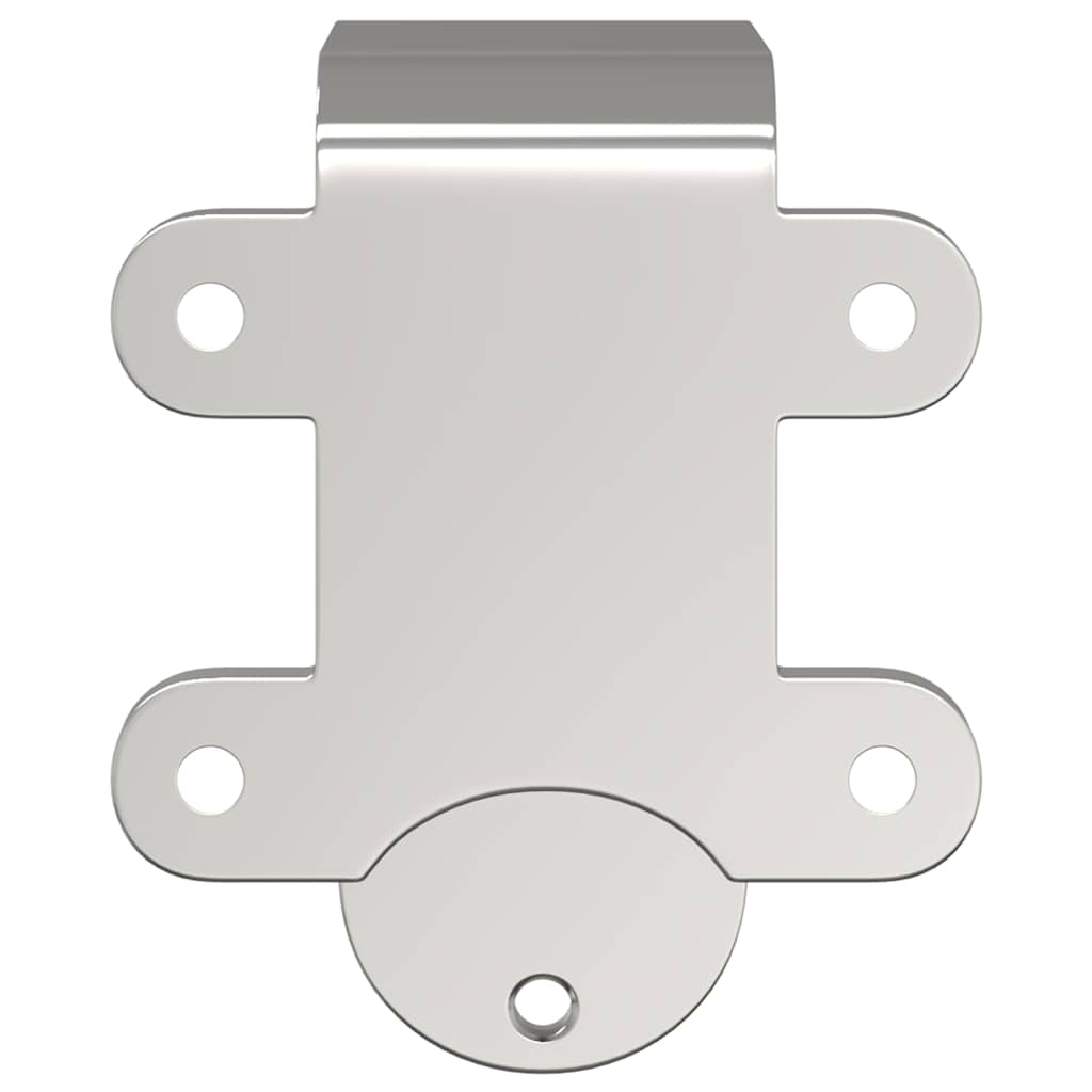 vidaXL Barn Door Bypass Brackets 4 pcs for Round Rails Stainless Steel 3