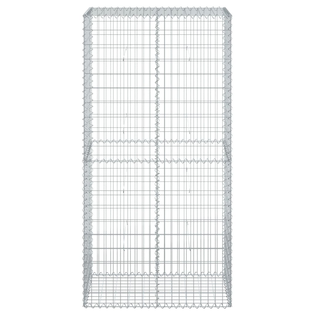 Gabion Basket with Cover Galvanised Iron Depth 50 cm Height 200 cm 100 cm