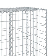 Gabion Basket with Cover Galvanised Iron Depth 50 cm Height 200 cm 100 cm