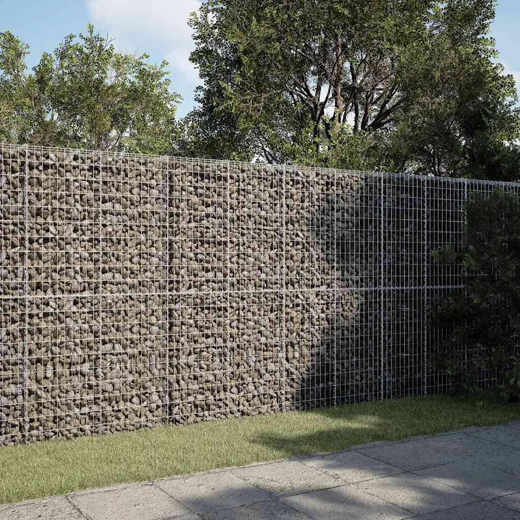 Gabion Basket with Cover Galvanised Iron Depth 50 cm Height 200 cm 300 cm