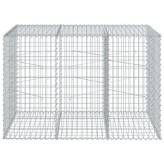 Gabion Basket with Cover Galvanised Iron Depth 100 cm Height 100 cm 150 cm