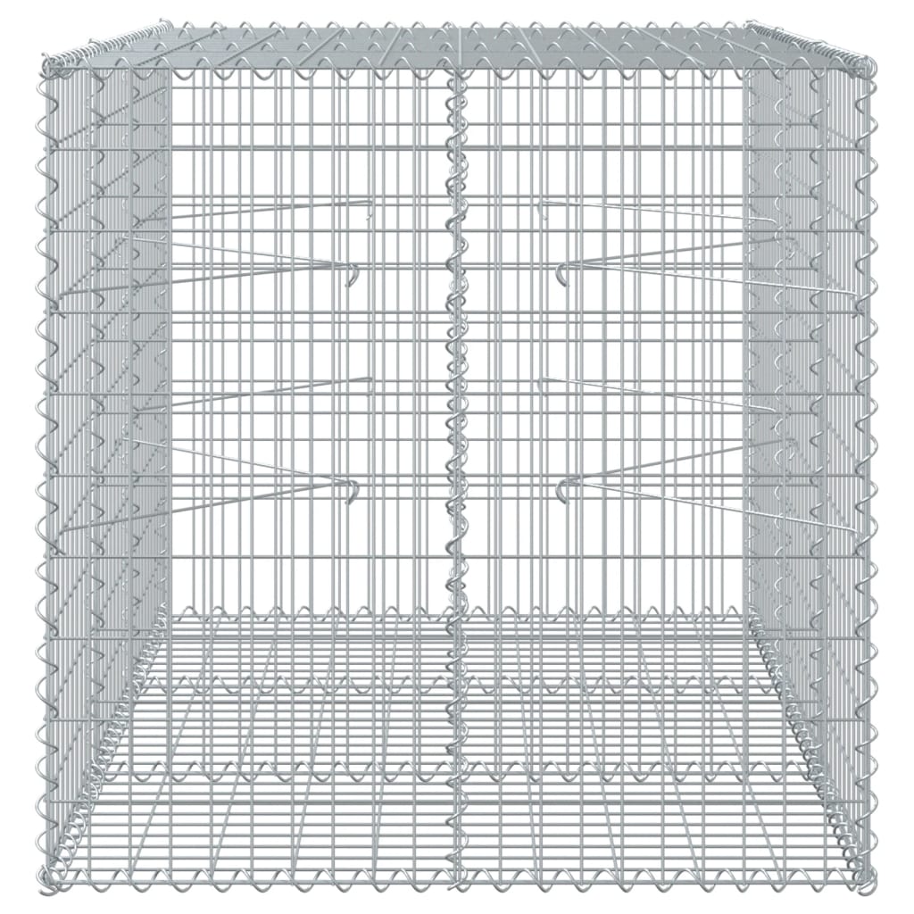Gabion Basket with Cover Galvanised Iron Depth 100 cm Height 100 cm 150 cm
