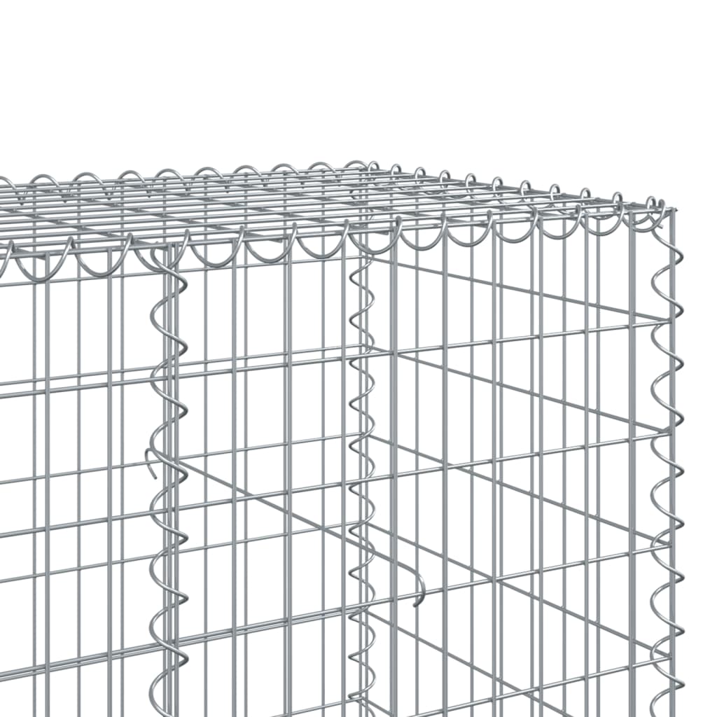 Gabion Basket with Cover Galvanised Iron Depth 100 cm Height 100 cm 150 cm