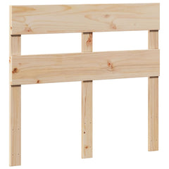Bed Frame without Mattress Solid Wood Pine Length 190 cm Natural 90 cm