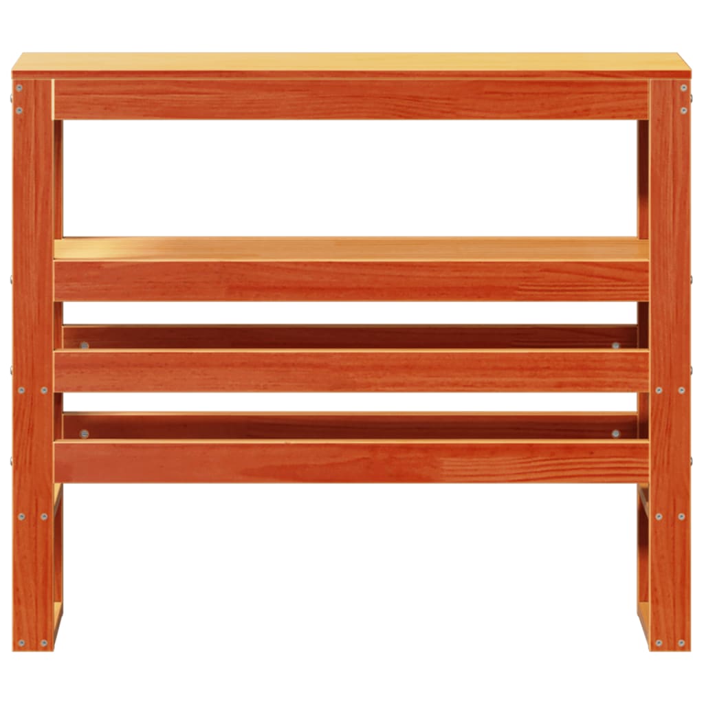 vidaXL Headboard with Shelves Wax Brown 75 cm Solid Wood Pine 3