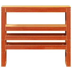 vidaXL Headboard with Shelves Wax Brown 75 cm Solid Wood Pine 3