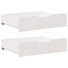 vidaXL Under-Bed Drawers 2 pcs White 75x55x17 cm Solid Wood Pine 1
