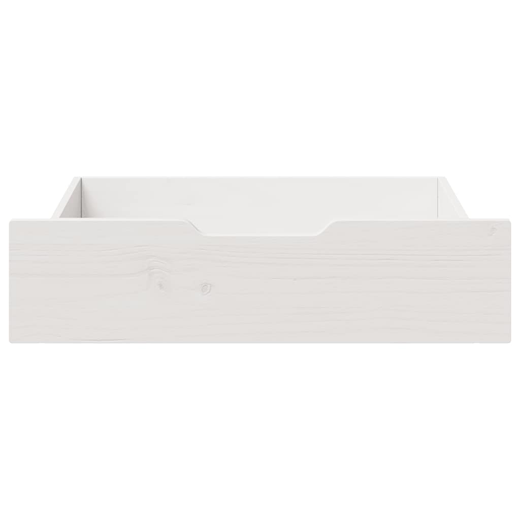 vidaXL Under-Bed Drawers 2 pcs White 75x55x17 cm Solid Wood Pine 3