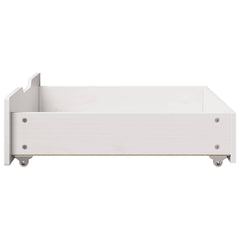 vidaXL Under-Bed Drawers 2 pcs White 75x55x17 cm Solid Wood Pine 5