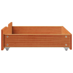 vidaXL Under-Bed Drawers 2 pcs Wax Brown 75x55x17 cm Solid Wood Pine 5