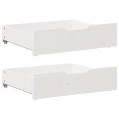 vidaXL Under-Bed Drawers 2 pcs White 65x55x17 cm Solid Wood Pine 1